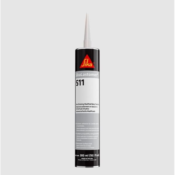 Sika Lastomer-511 Non-skinning Butyl Sealant for Standing Seam Roofs, 300ml Cartridge 90687 - main